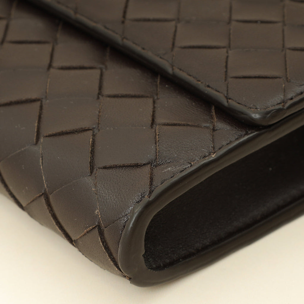 Bottega Veneta Fondant Brown Intrecciato Andiamo Clutch