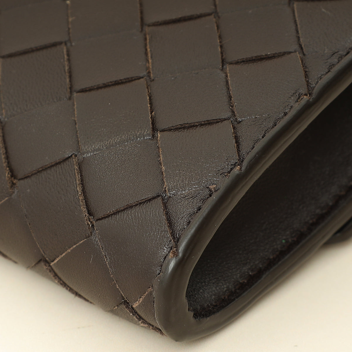 Bottega Veneta Fondant Brown Intrecciato Andiamo Clutch