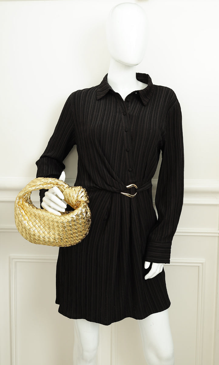 Bottega Veneta Metallic Gold Mini Jodie Bag