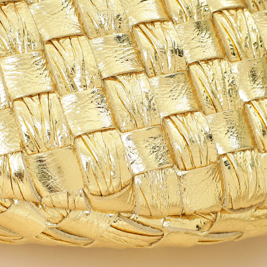 Bottega Veneta Metallic Gold Mini Jodie Bag