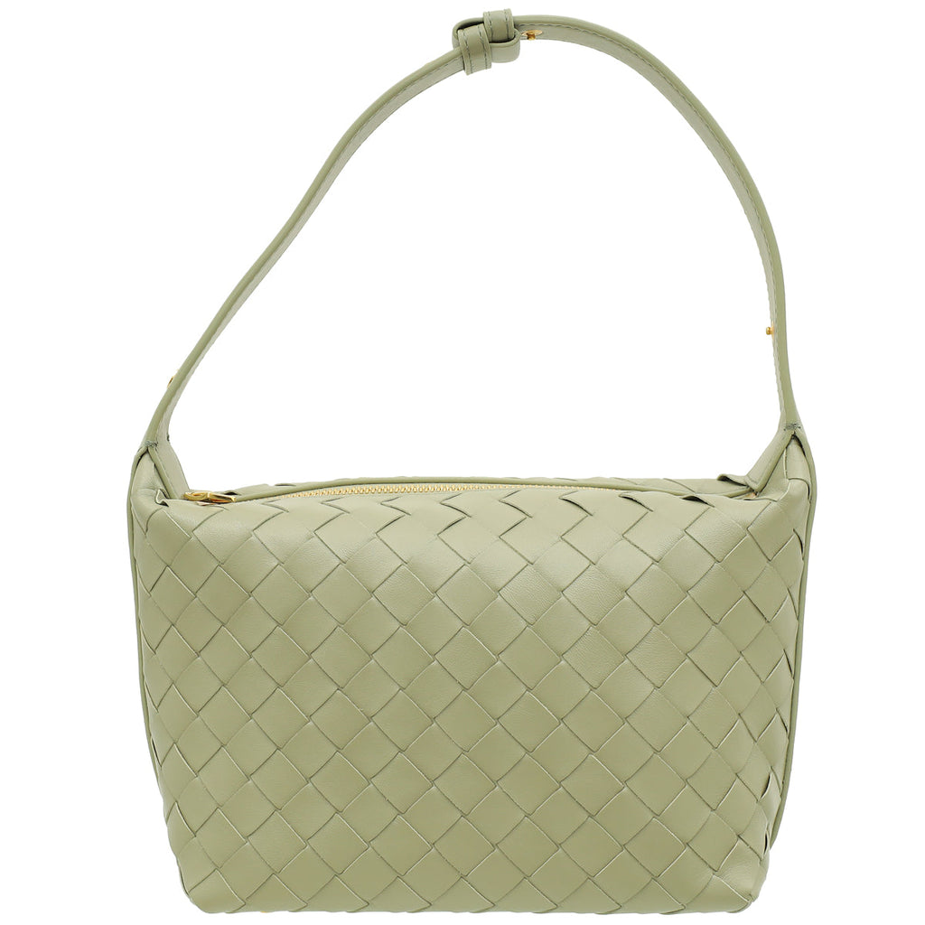 Bottega Veneta Travertine Intrecciato Wallace Mini Bag