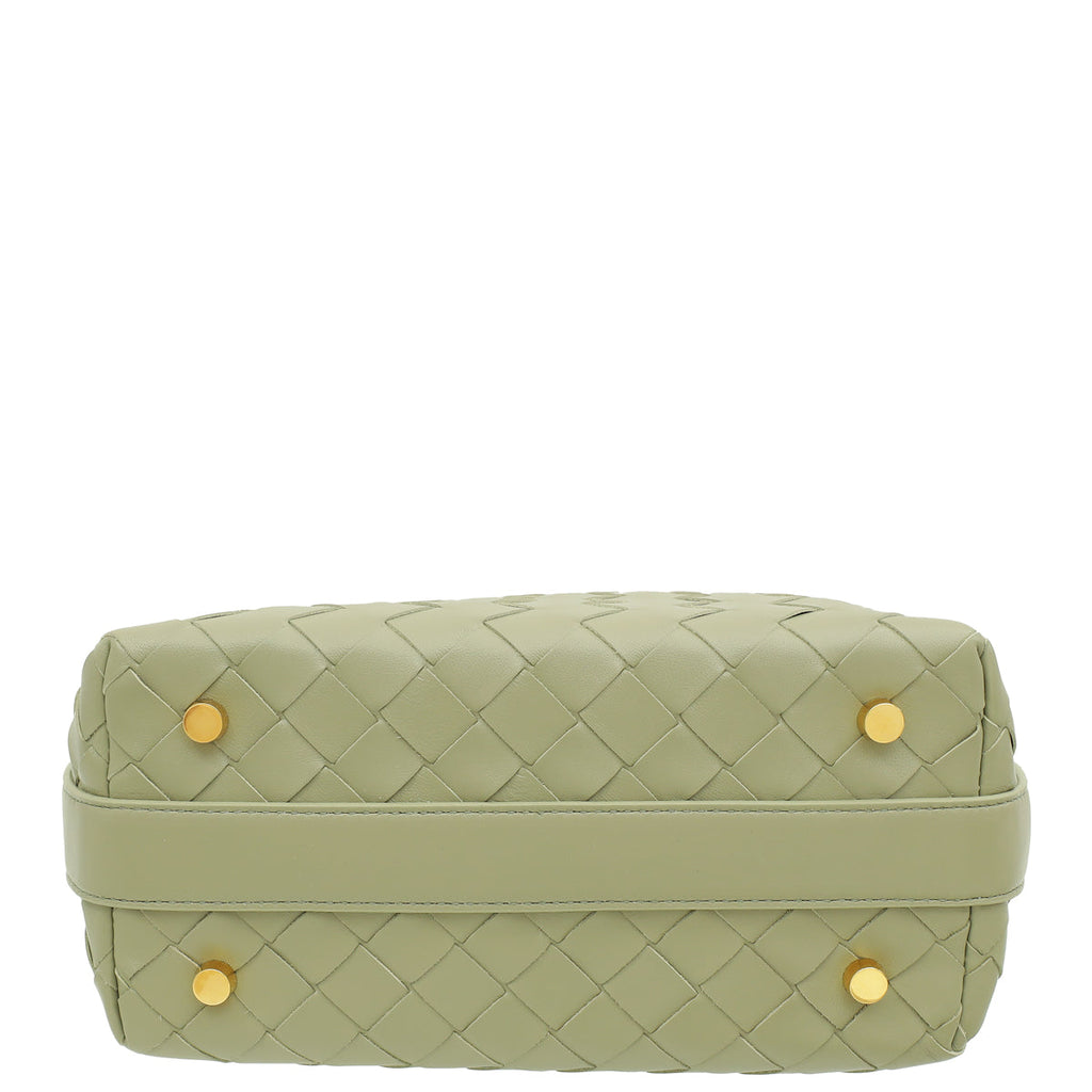 Bottega Veneta Travertine Intrecciato Wallace Mini Bag