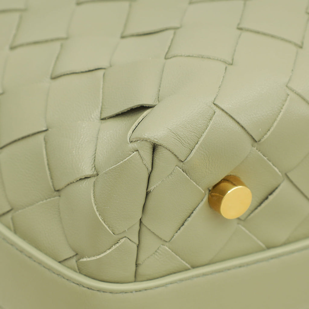 Bottega Veneta Travertine Intrecciato Wallace Mini Bag