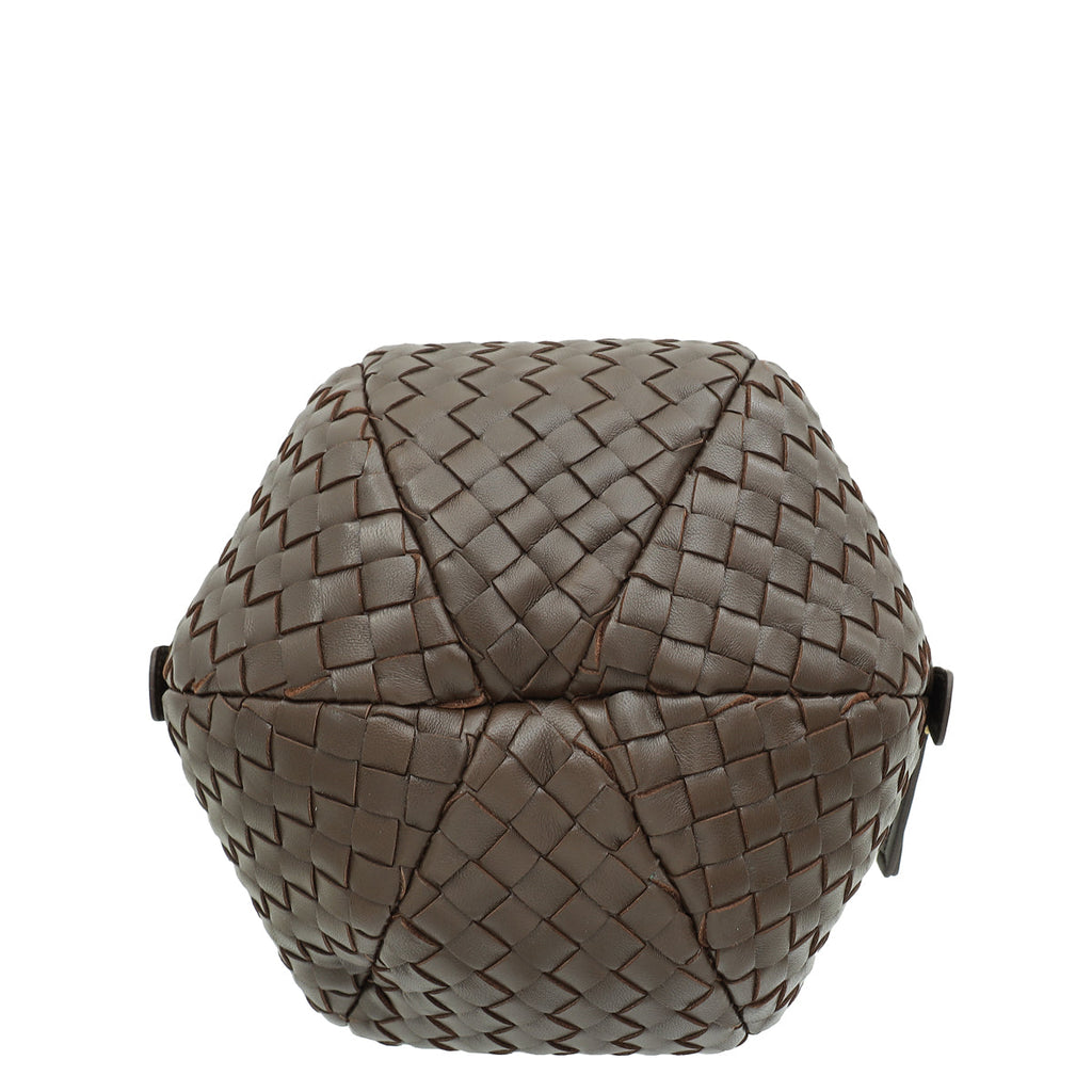 Bottega Veneta Chocolate Intrecciato Ball Top Handle Bag