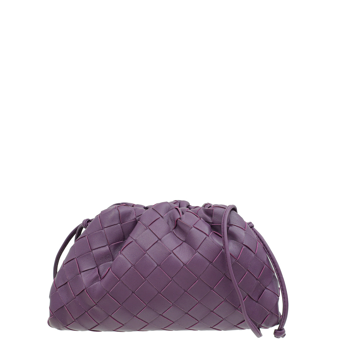 Bottega Veneta Eggplant Intrecciato Mini Pouch Shoulder Bag