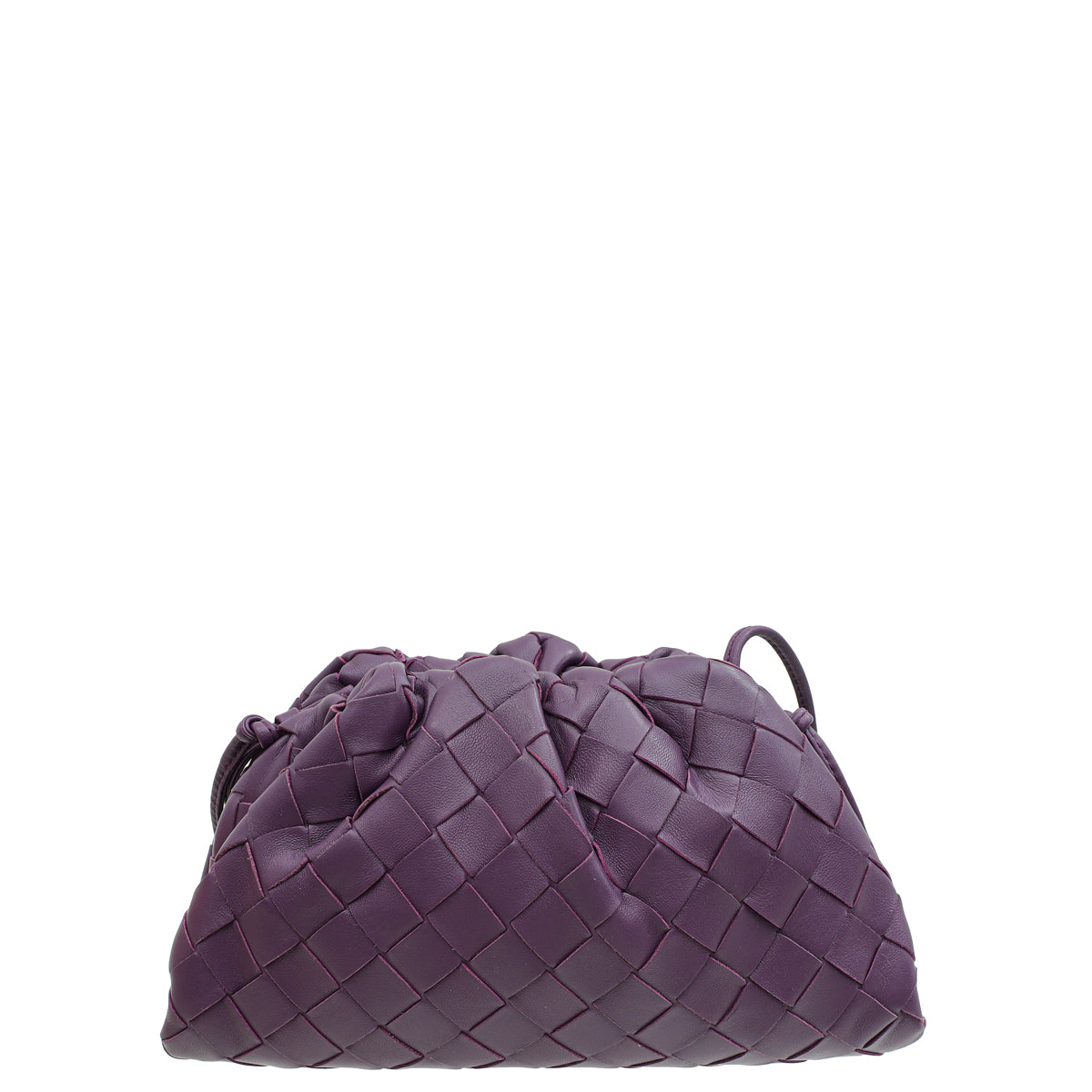 Bottega Veneta Eggplant Intrecciato Mini Pouch Shoulder Bag