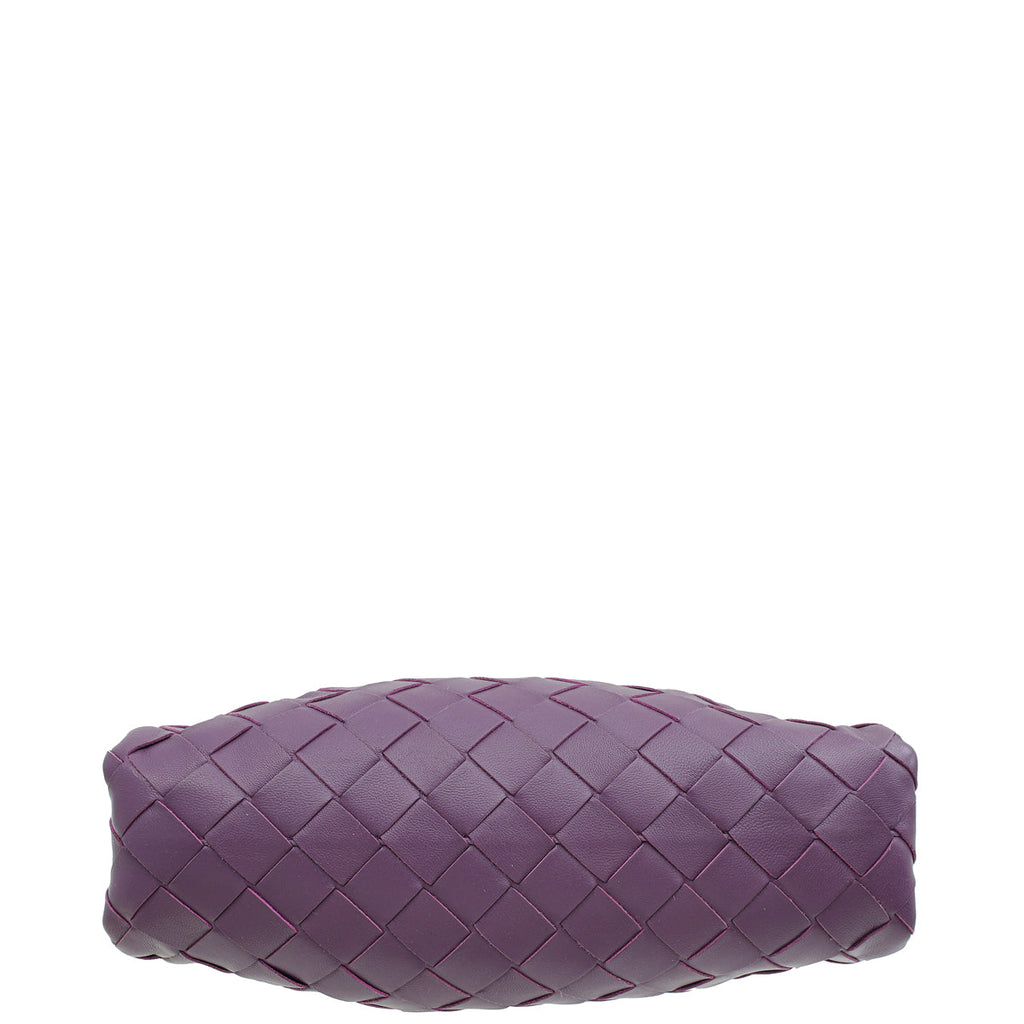 Bottega Veneta Eggplant Intrecciato Mini Pouch Shoulder Bag