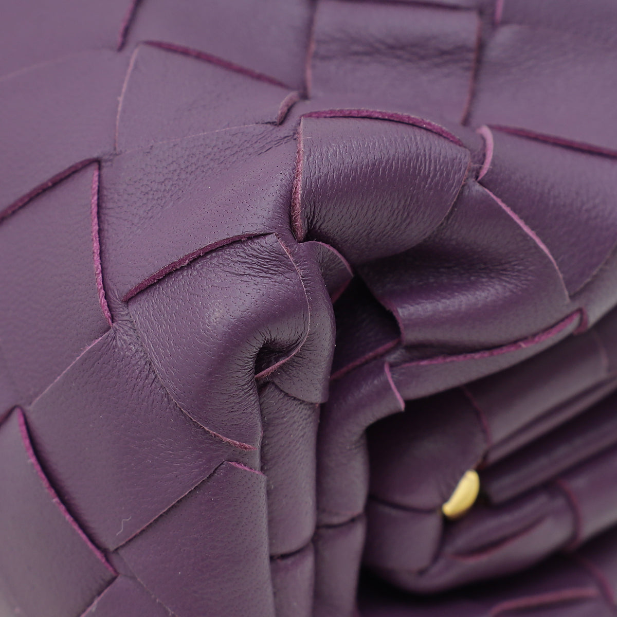 Bottega Veneta Eggplant Intrecciato Mini Pouch Shoulder Bag