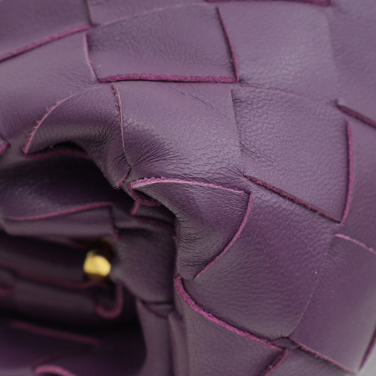 Bottega Veneta Eggplant Intrecciato Mini Pouch Shoulder Bag