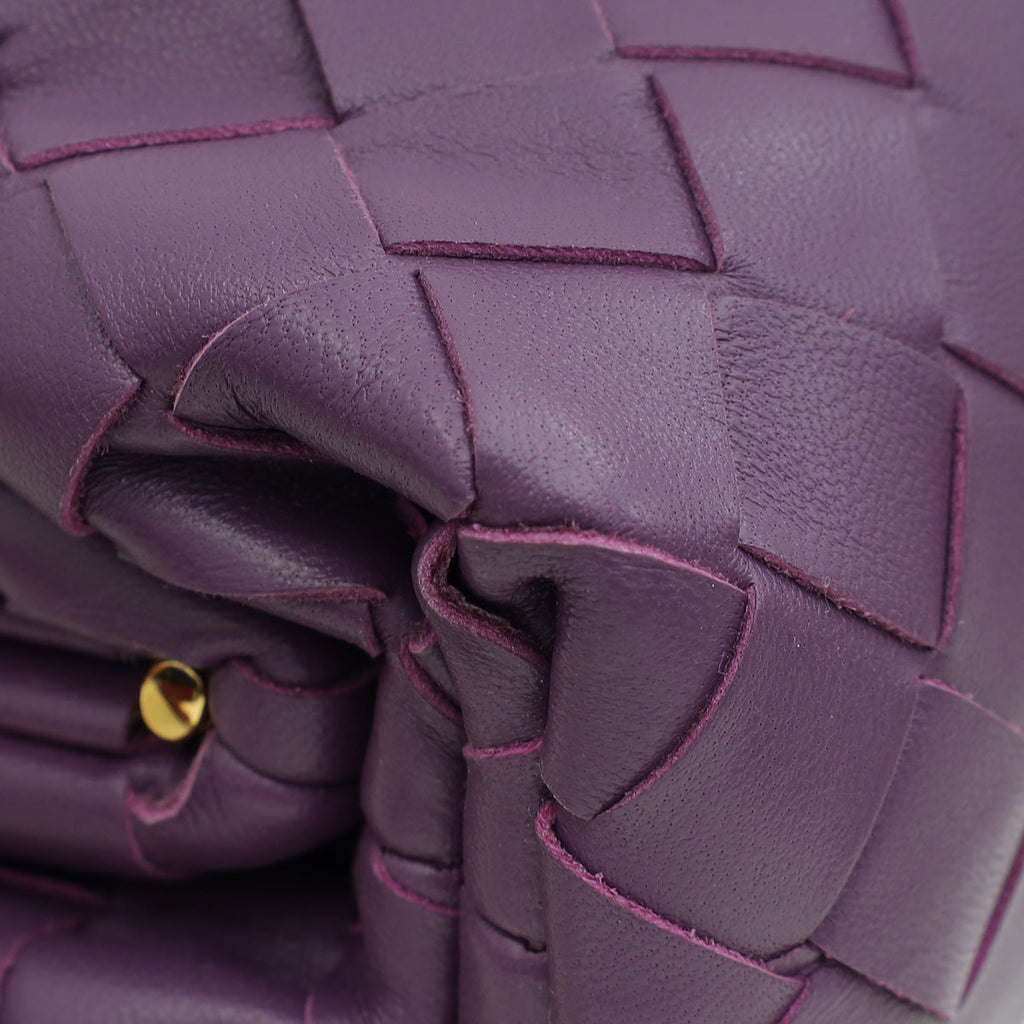 Bottega Veneta Eggplant Intrecciato Mini Pouch Shoulder Bag