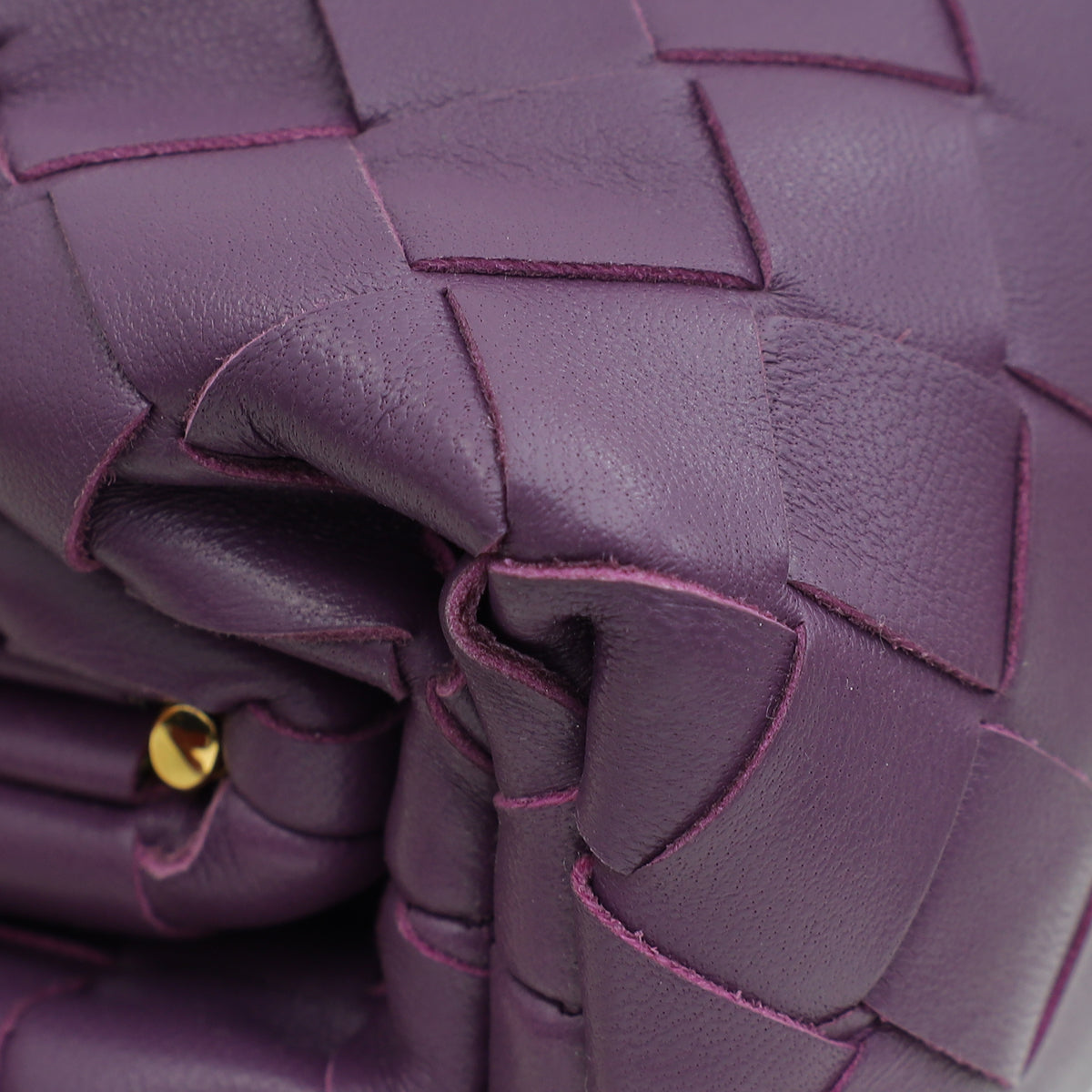 Bottega Veneta Eggplant Intrecciato Mini Pouch Shoulder Bag