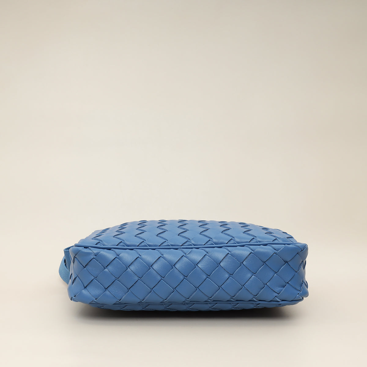 Bottega Veneta Blue Intrecciato Men's Classic Camera Bag