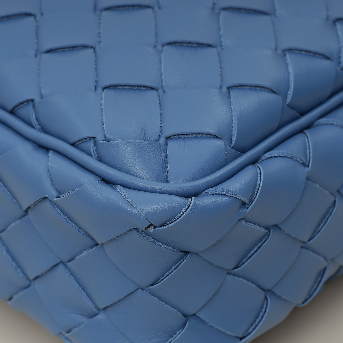 Bottega Veneta Blue Intrecciato Men's Classic Camera Bag