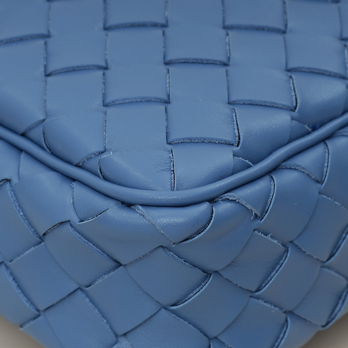 Bottega Veneta Blue Intrecciato Men's Classic Camera Bag