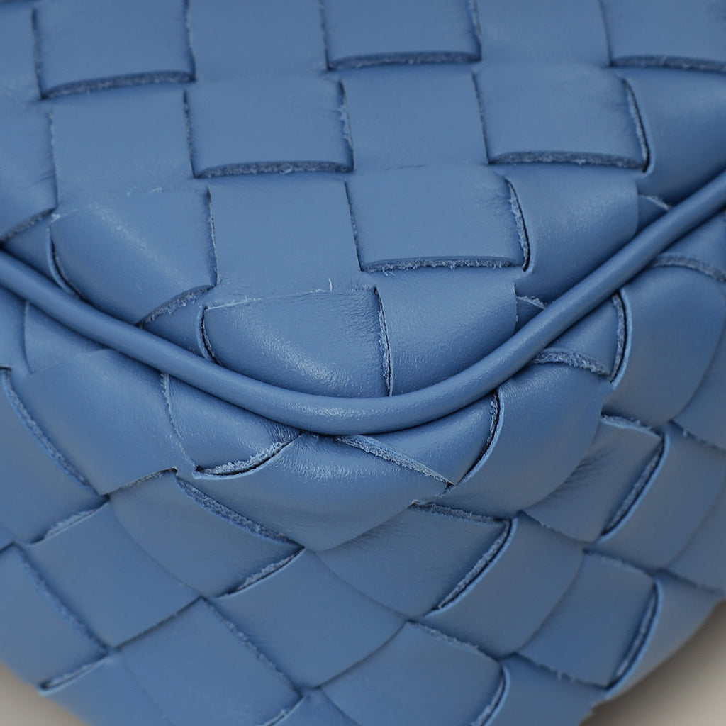 Bottega Veneta Blue Intrecciato Men's Classic Camera Bag