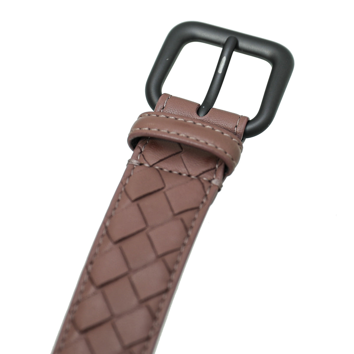 Bottega Veneta Old Rose Intrecciato Nappa Belt 34