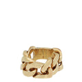 Bottega Veneta Gold Finish Chain Ring