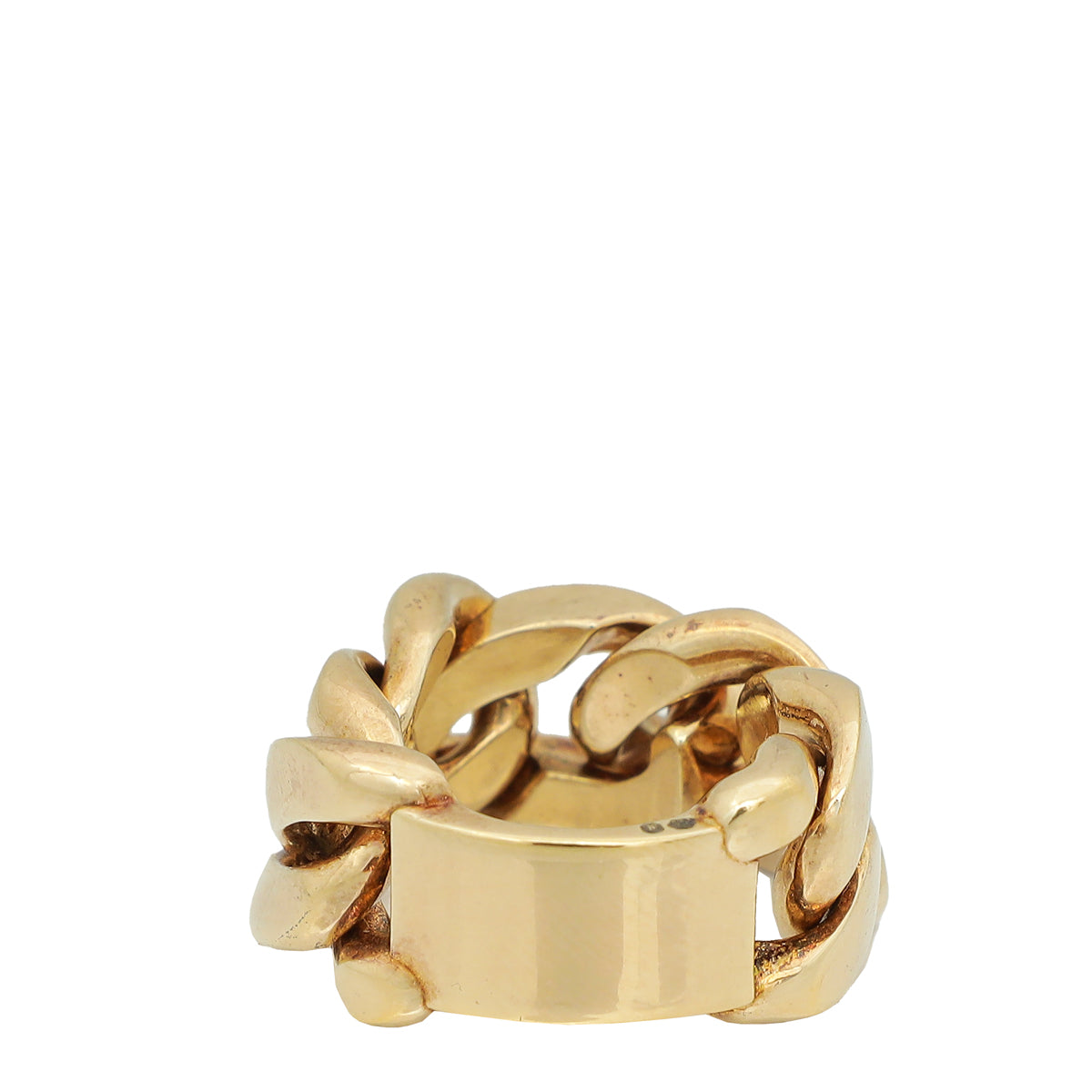 Bottega Veneta Gold Finish Chain Ring