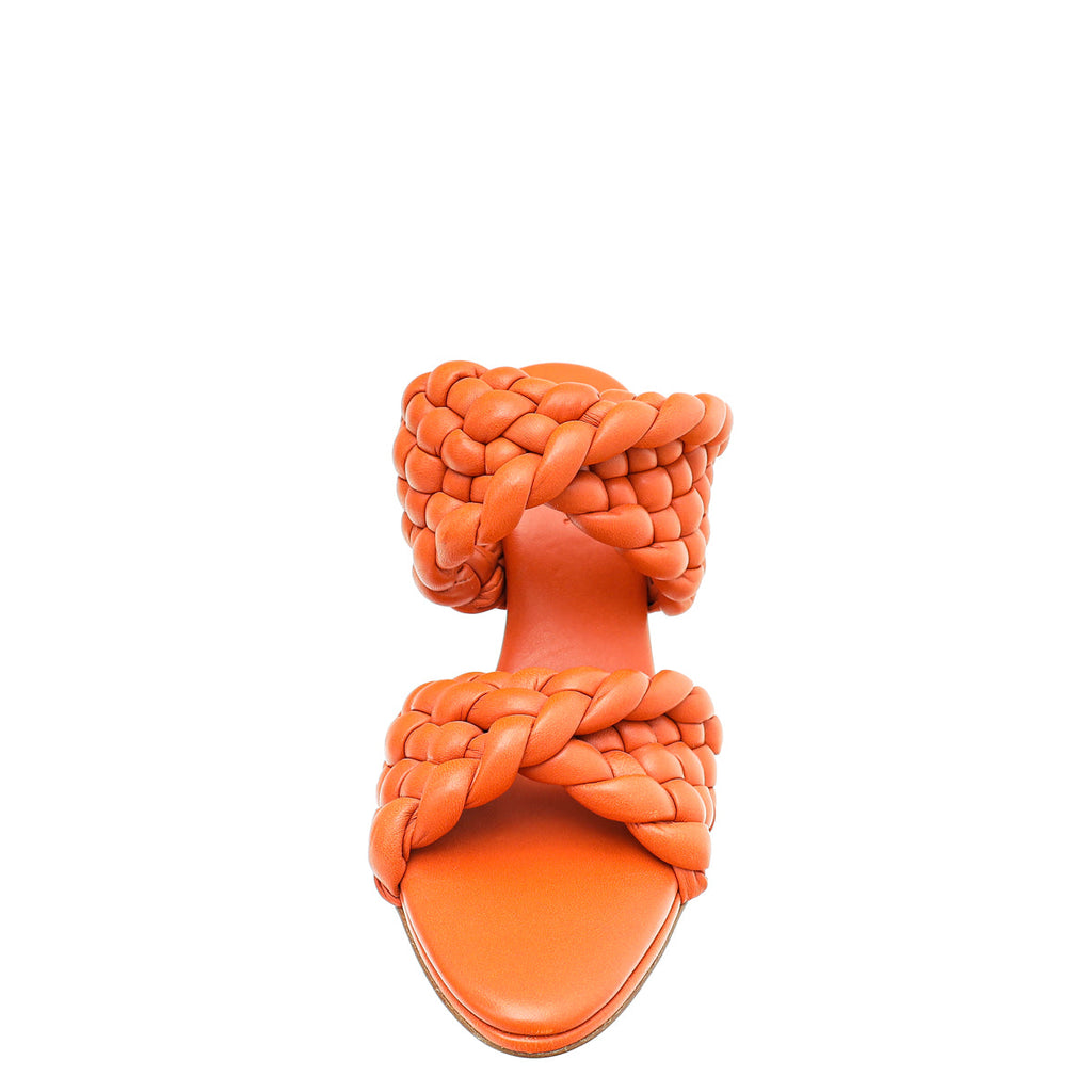 Bottega Veneta Coral Intrecciato Curve Mules 36.5