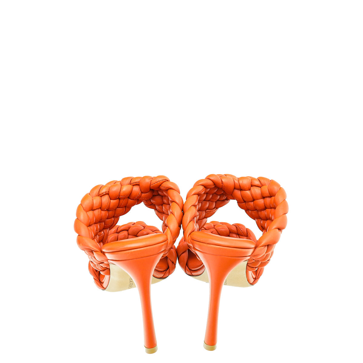 Bottega Veneta Coral Intrecciato Curve Mules 36.5