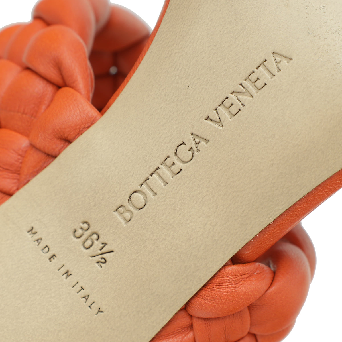 Bottega Veneta Coral Intrecciato Curve Mules 36.5