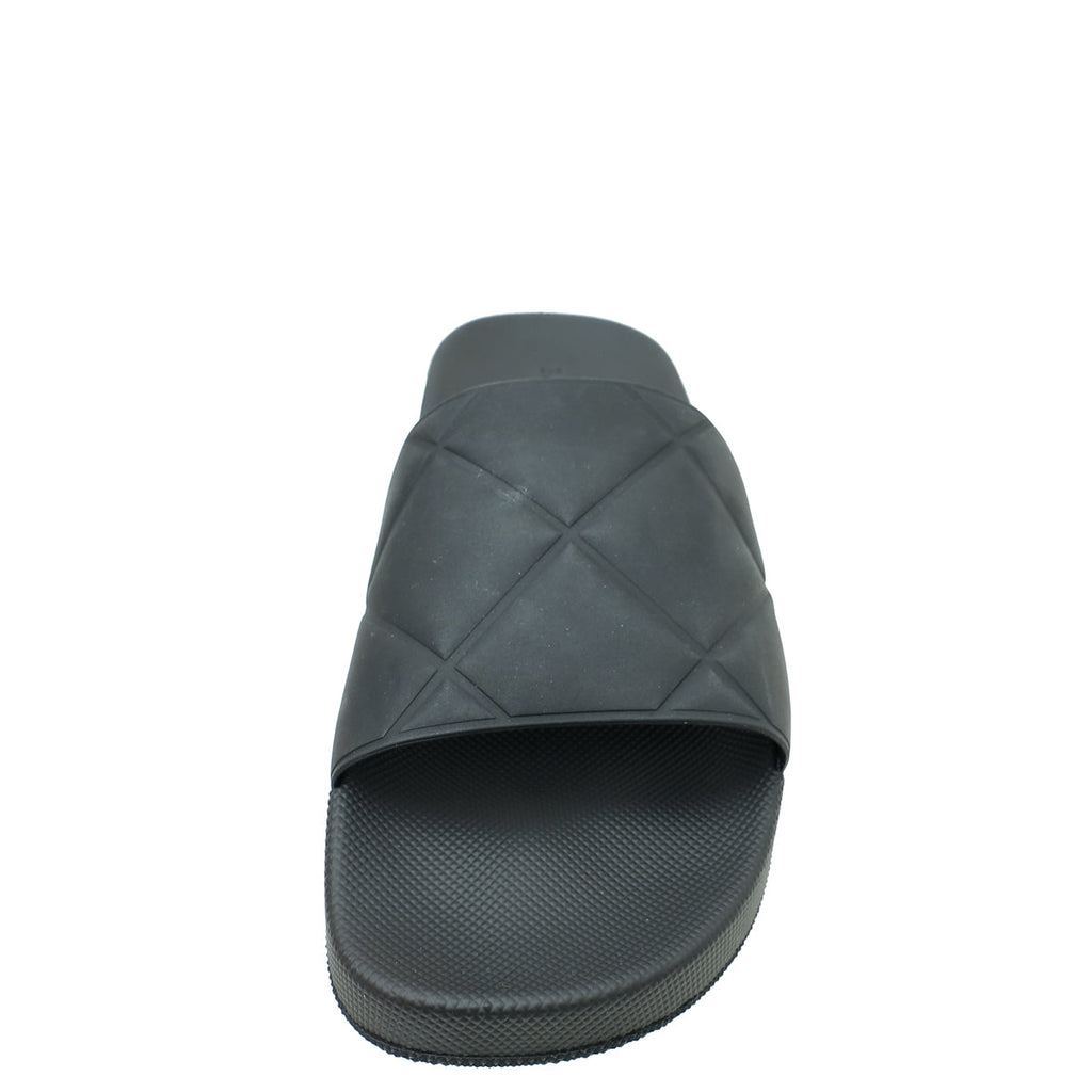 Bottega Veneta Black Rubber Slider Sandal 41
