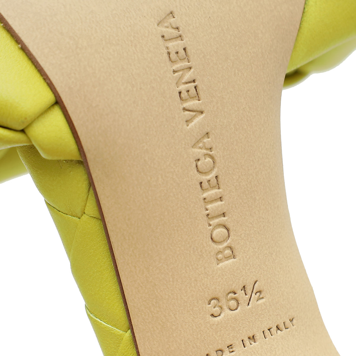 Bottega Veneta Lagoon Acid Intrecciato Nappa Lido Mule 36.5