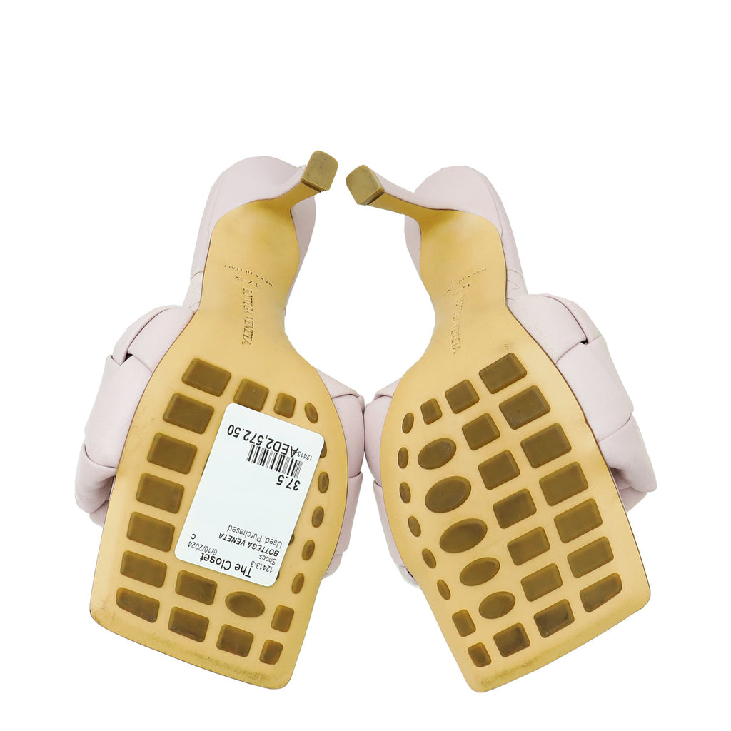 Bottega Veneta Lilac Intrecciato Nappa Lido Mule 37.5