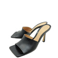 Bottega Veneta Black Stretch Heeled Mule 37