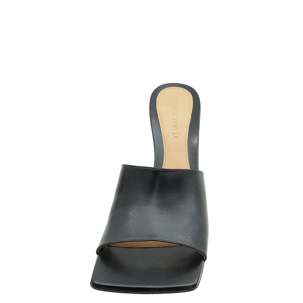 Bottega Veneta Black Stretch Heeled Mule 37
