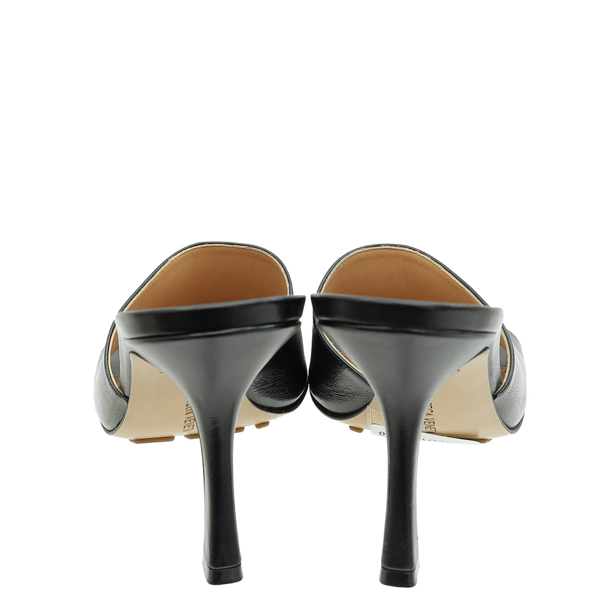 Bottega Veneta Black Stretch Heeled Mule 37