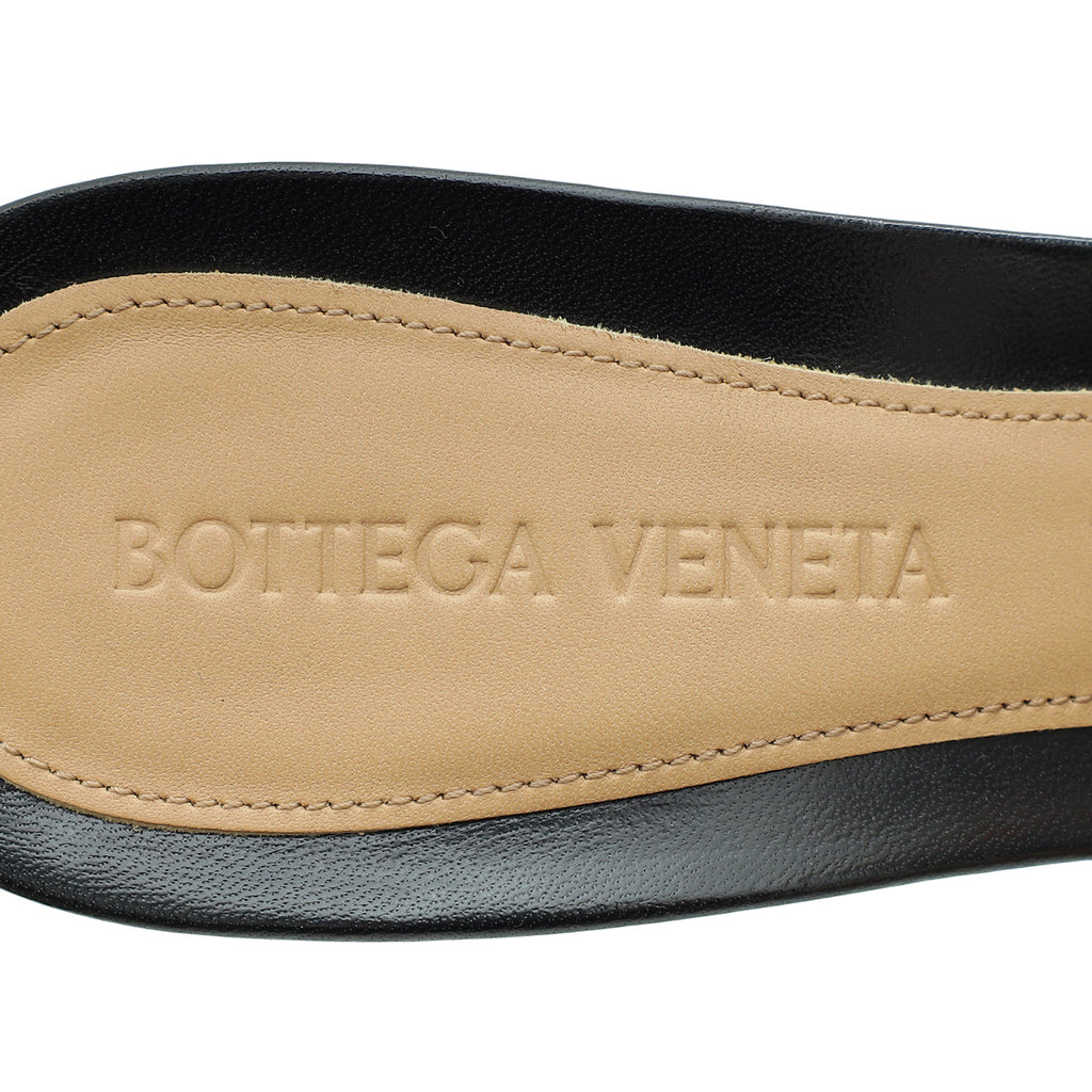 Bottega Veneta Black Stretch Heeled Mule 37