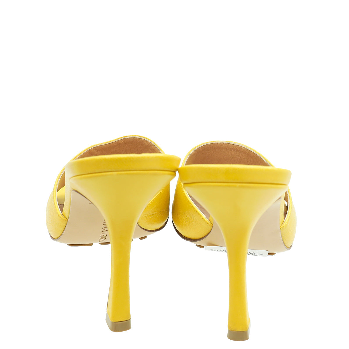 Bottega Veneta Yellow Stretch Heeled Mule 37