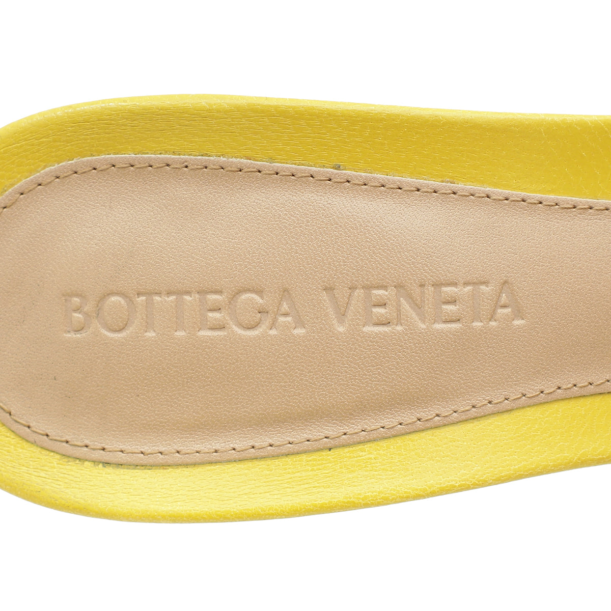 Bottega Veneta Yellow Stretch Heeled Mule 37