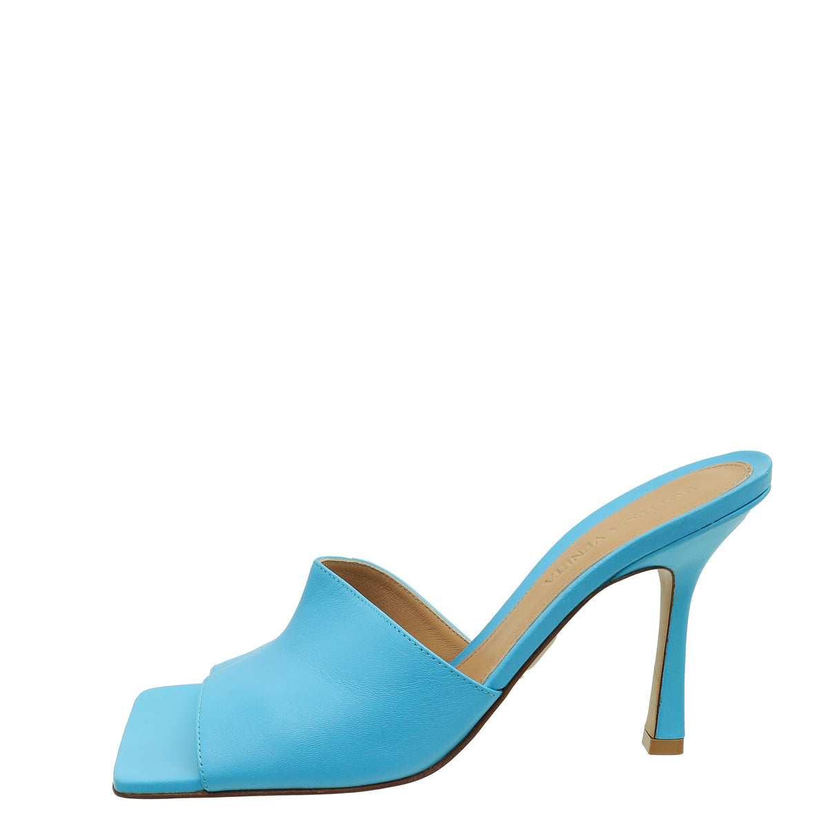 Bottega Veneta Blue Stretch Heeled Mule 37
