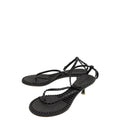 Bottega Veneta Chocolate Lagoon Bubble Ankle Strap Thong Sandals 38