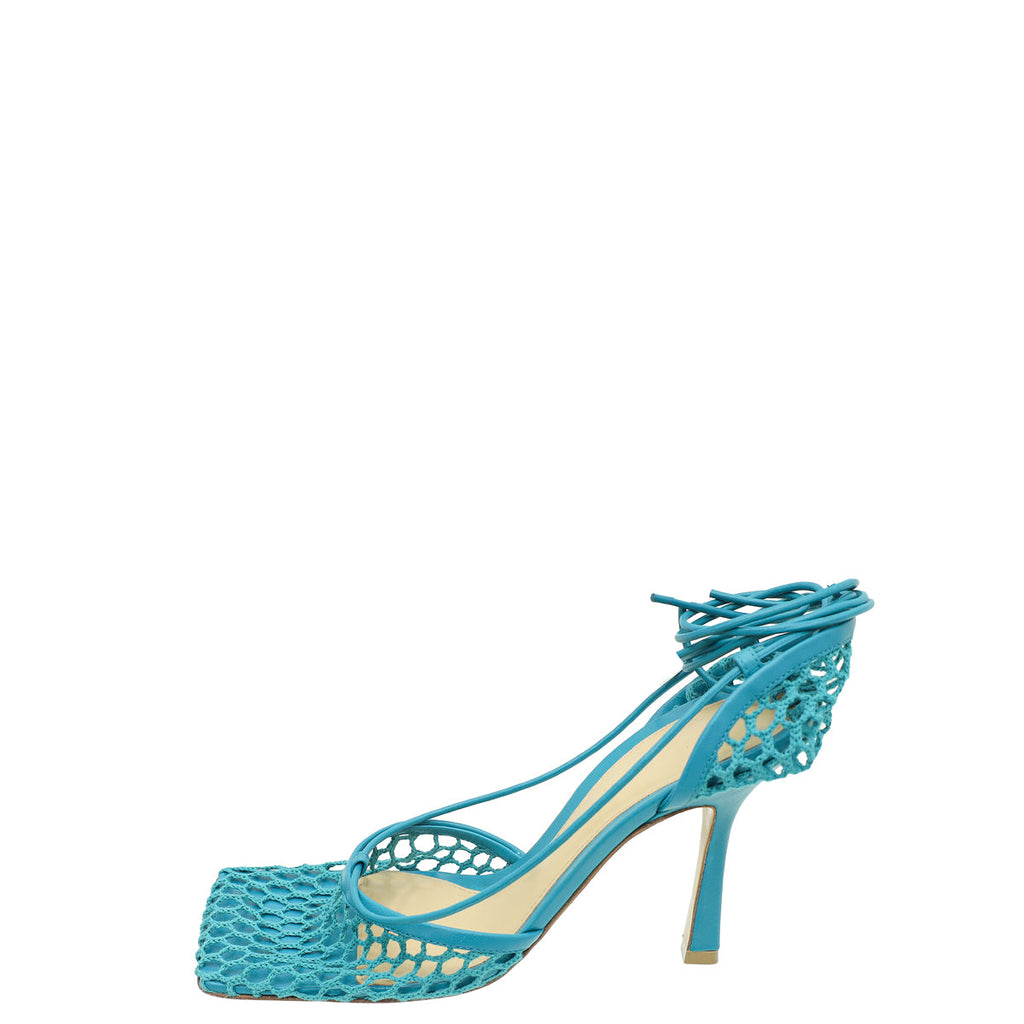 Bottega Veneta Turquoise Stretch Sandals 38