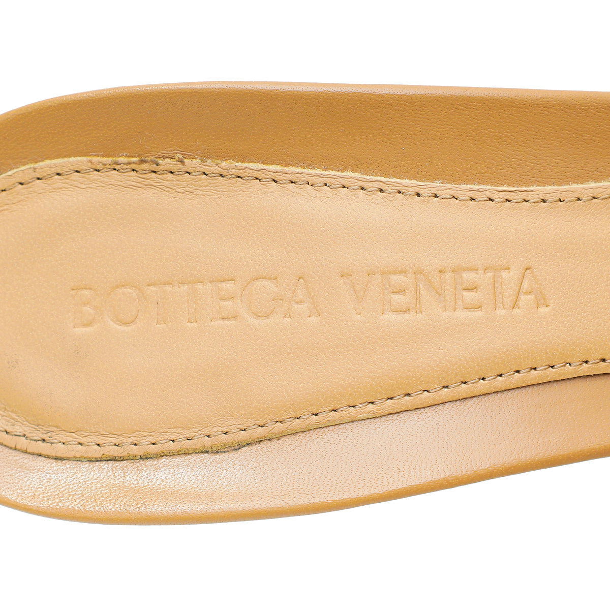 Bottega Veneta Saddle Beige Stretch Heeled Mule 38