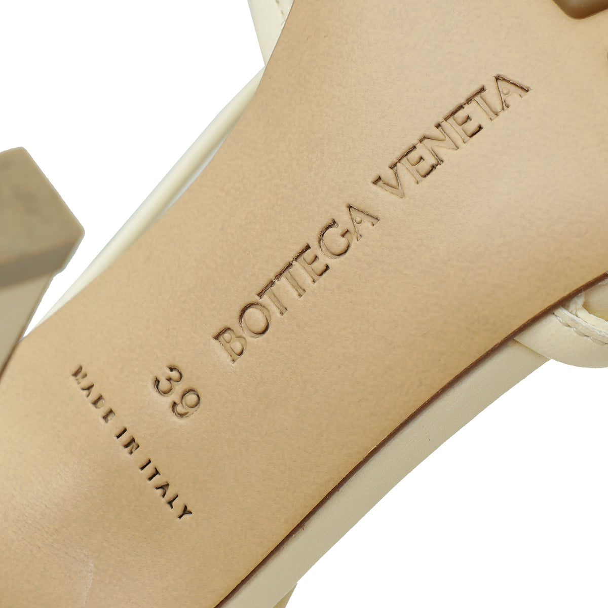 Bottega Veneta Toile Cream Sparkle Stretch Lace-Up Sandal 39