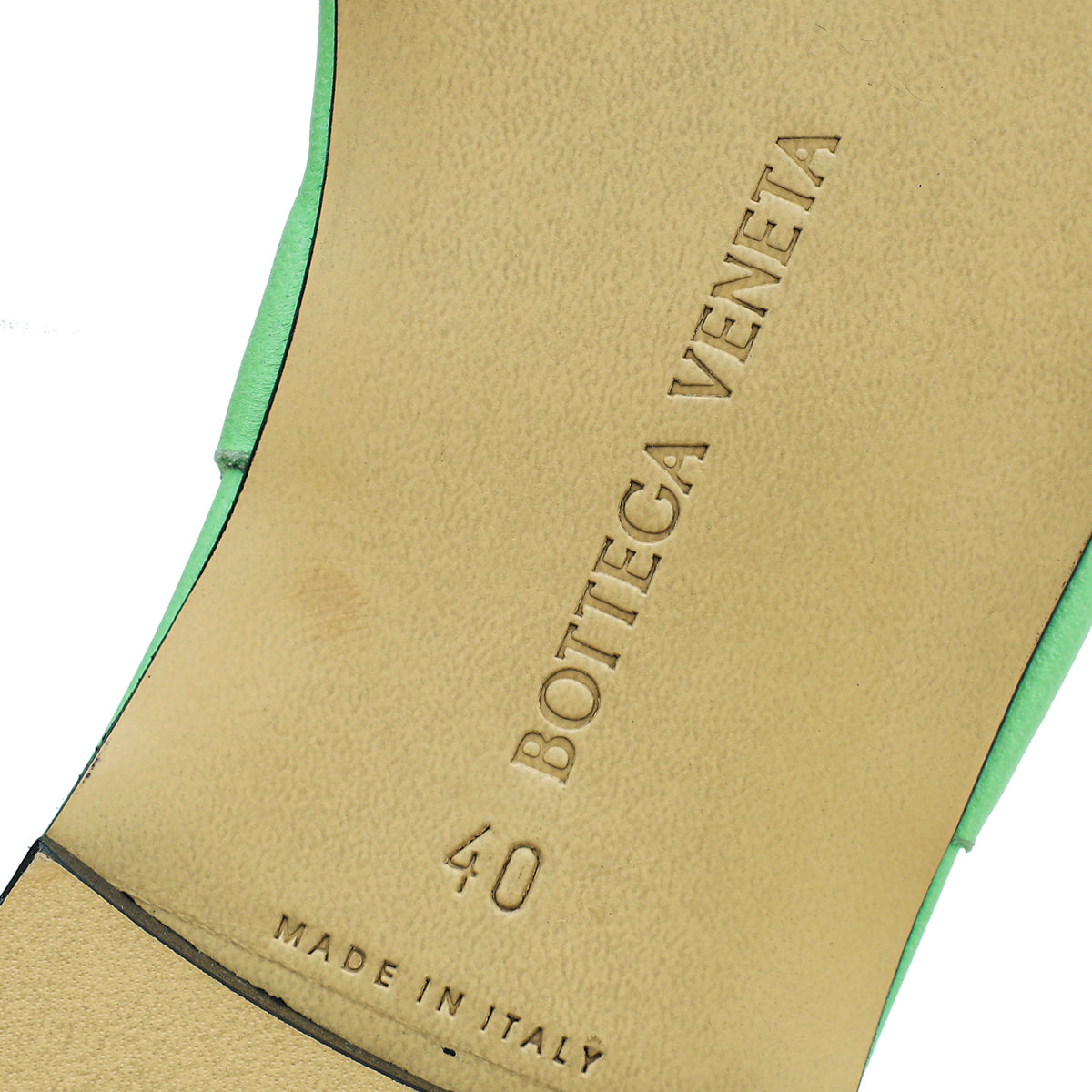 Bottega Veneta Light Green Embossed Quilt Lido Flat Sandals 40