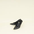 Bottega Veneta Black Smooth Slingback Pumps 36.5