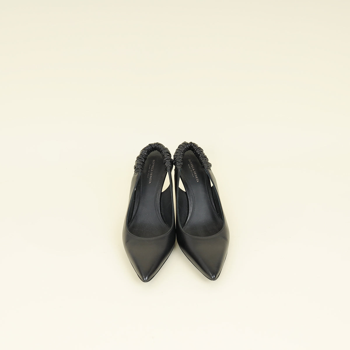 Bottega Veneta Black Smooth Slingback Pumps 36.5