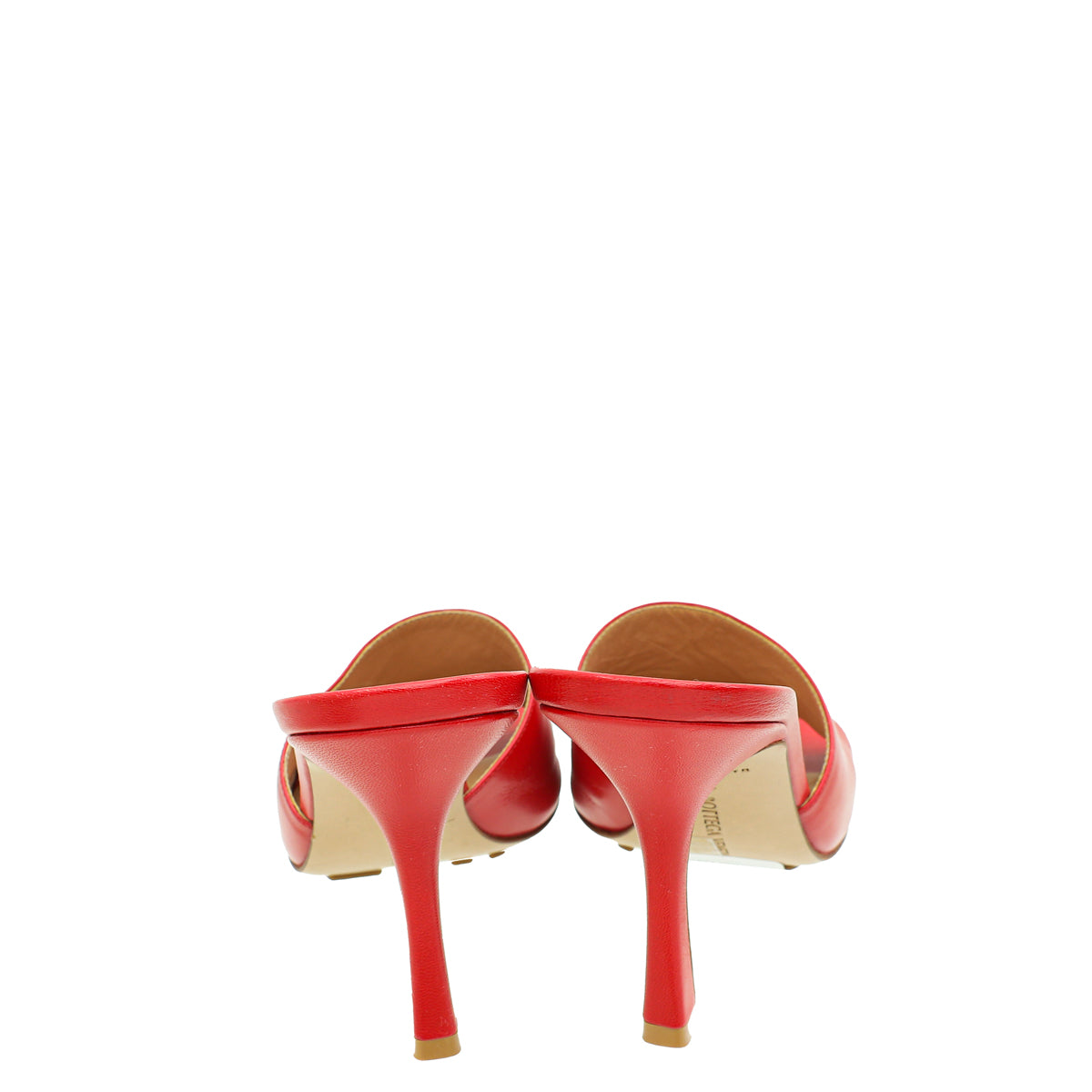 Bottega Veneta Red Stretch Heeled Mule 37