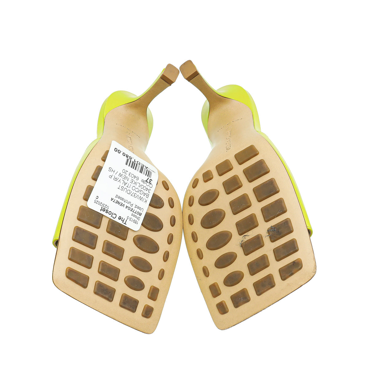 Bottega Veneta Kiwi Stretch Heeled Mule 37