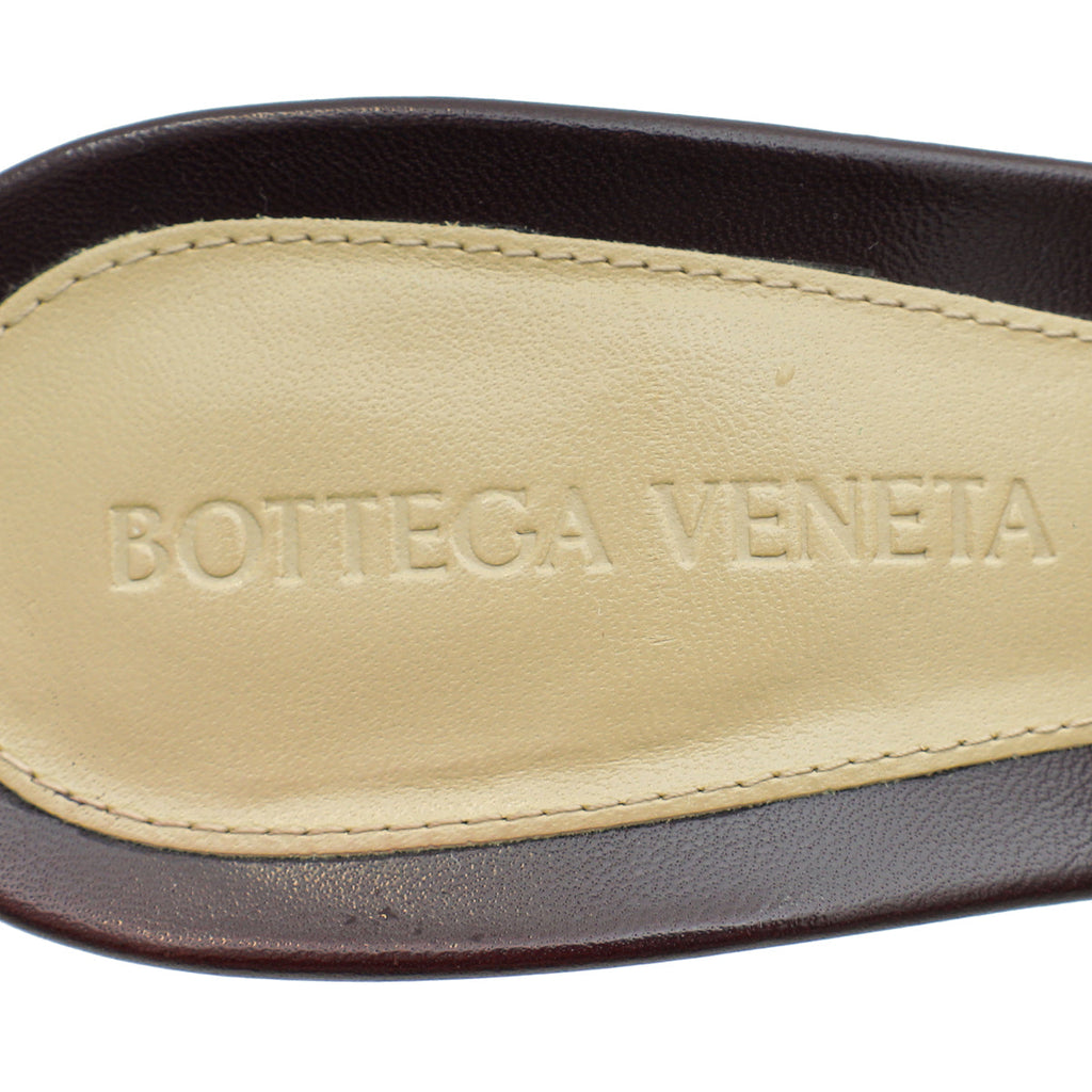 Bottega Veneta Chocolate Stretch Heeled Mule 37