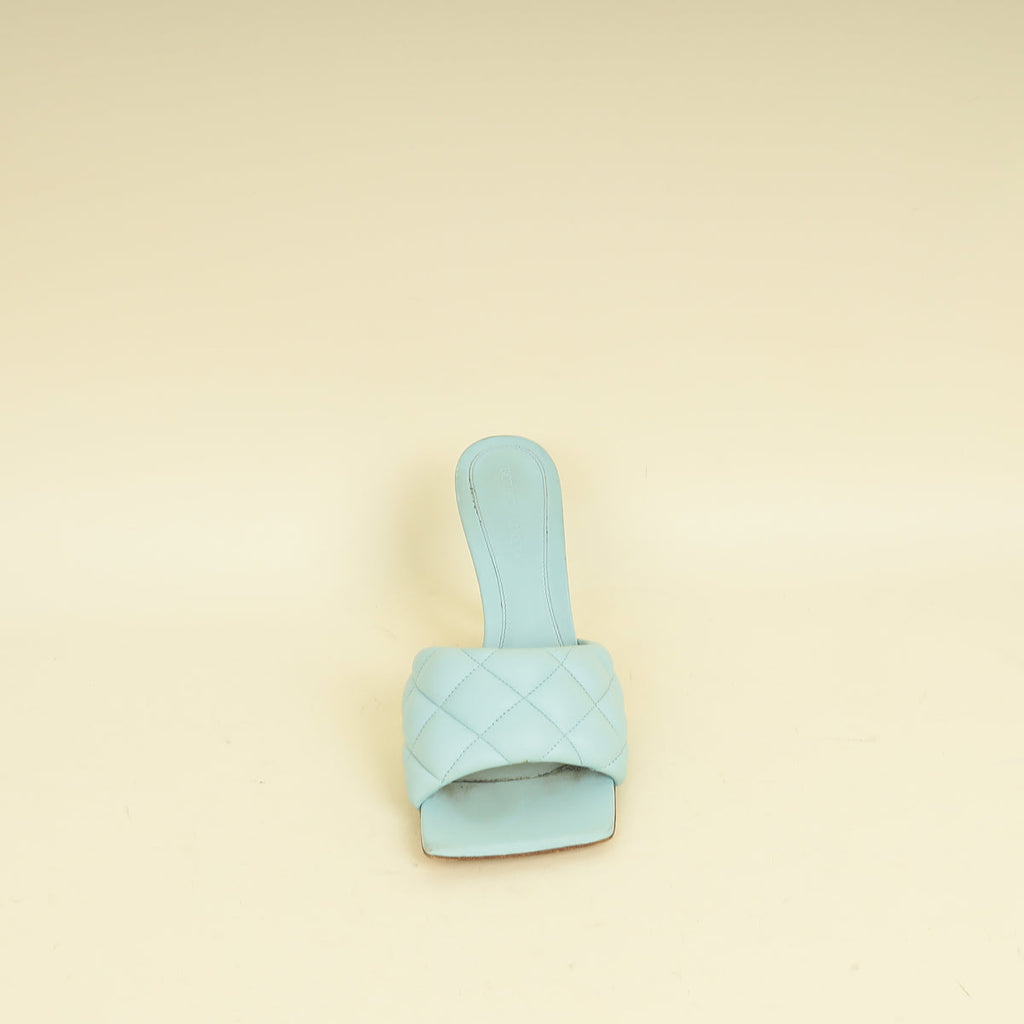 Bottega Veneta Light BlueLido Heeled Mules 38.5