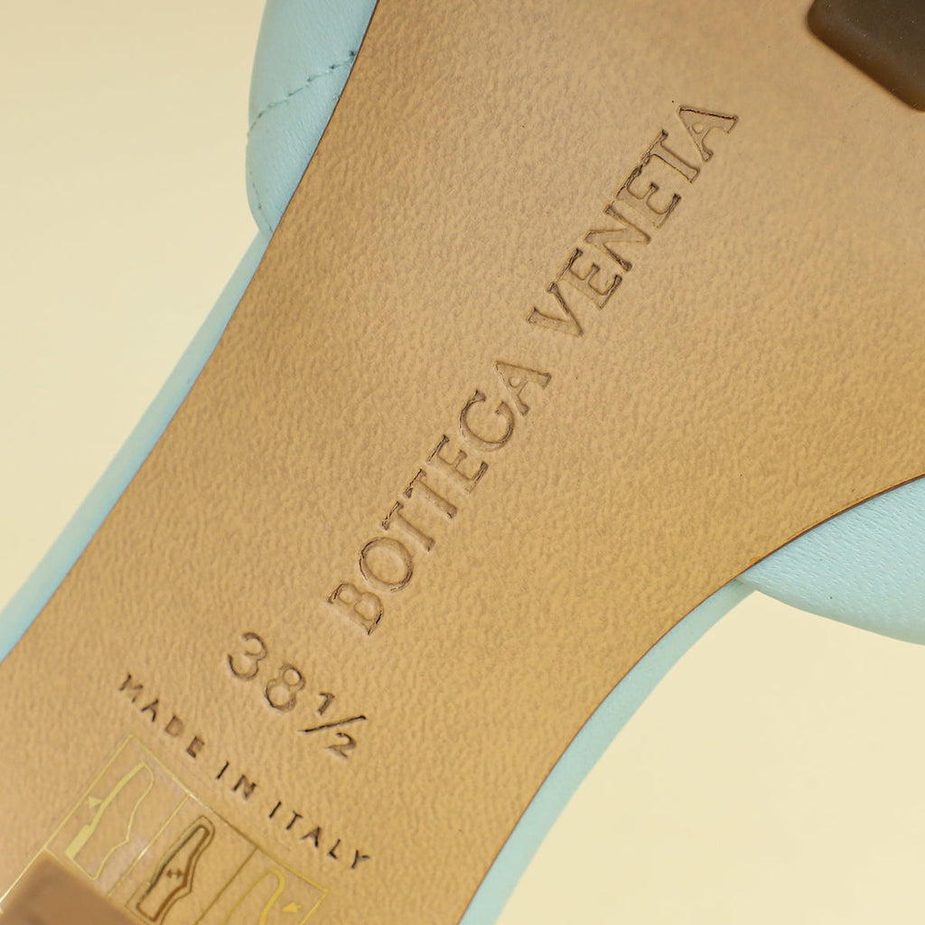 Bottega Veneta Light BlueLido Heeled Mules 38.5