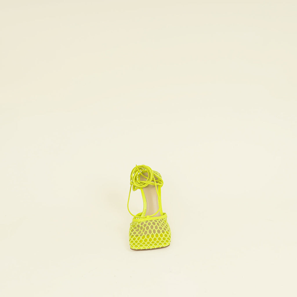 Bottega Veneta Kiwi Stretch Lace Up Sandals 38