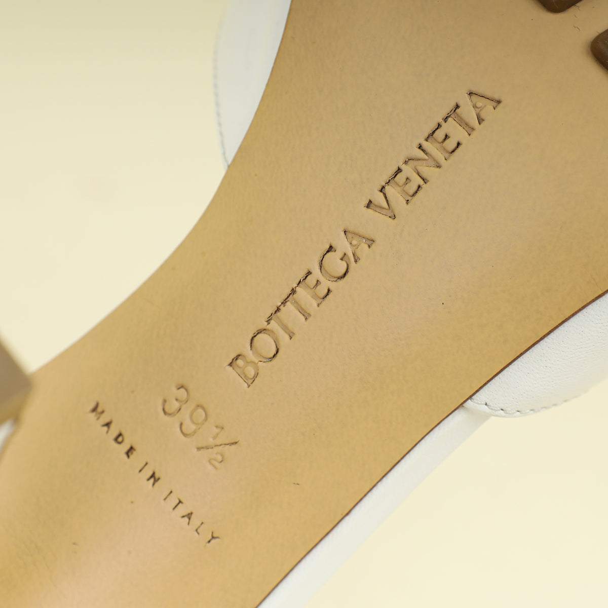 Bottega Veneta White Stretch Heeled Mules 39.5