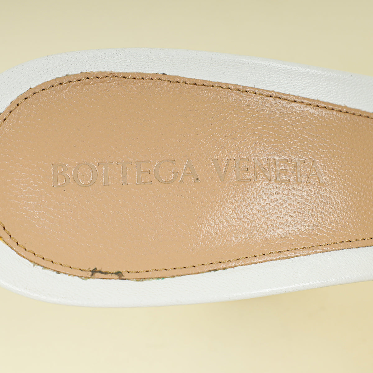 Bottega Veneta White Stretch Heeled Mules 39.5